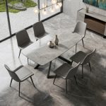 SIERRA 6 Seater Sintered Stone Dining Set-Grey - Image 2