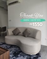 COOMA 3 Seater Curve Shaped Pet Friendly Sofa-Stone - Image 7