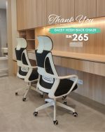 DAISY Swivel High Back Office Chair-Full Black - Image 2