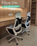 DAISY Swivel High Back Office Chair-Full Black - Image 4