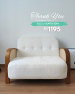 ELLIS Bentwood 3 Seater Sofa-3 Colors - Image 7