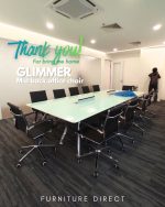 GLIMMER Mid Back PU Cushion Office Chair-Black - Image 6