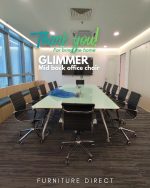 GLIMMER Mid Back PU Cushion Office Chair-Black - Image 9
