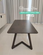 PERTH 120cm Solid Wood Coffee Table-Walnut - Image 6