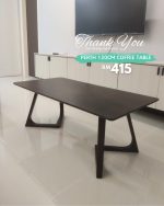 PERTH 120cm Solid Wood Coffee Table-Walnut - Image 7