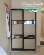 SYDNEY 4'x6' Sliding Door Wardrobe-2 Colors - Image 6