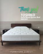 TOSHIKO Full Solid Wood Queen & King Size Bed Frame-Walnut - Image 12