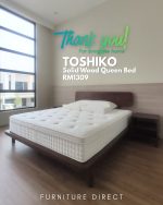 TOSHIKO Full Solid Wood Queen & King Size Bed Frame-Walnut - Image 13
