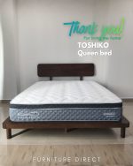 TOSHIKO Full Solid Wood Queen & King Size Bed Frame-Walnut - Image 7