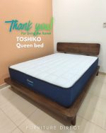 TOSHIKO Full Solid Wood Queen & King Size Bed Frame-Walnut - Image 9