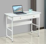 MOONIE 100cm 2 Drawers Study Desk-White - Image 7