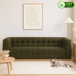 MONROS 3 Seater Pet Friendly Sofa-Leaf Green