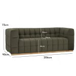 MONROS 3 Seater Pet Friendly Sofa-Leaf Green - Image 9
