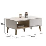ARTEMIS 110cm Ceramic Top Coffee Table-White - Image 5