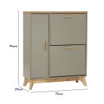 LAGOS Space Saver Shoe Cabinet-Pastel Grey - Image 3