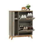 LAGOS Space Saver Shoe Cabinet-Pastel Grey - Image 5