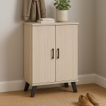 EVERETT 2 Door Shoe Cabinet-Light Oak