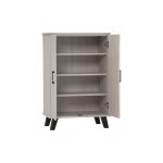 EVERETT 2 Door Shoe Cabinet-Light Oak - Image 9