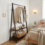 ATSUTA Wooden A-Shaped Garment Rack-Cappuccino - Image 2