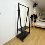 ATSUTA Wooden A-Shaped Garment Rack-Cappuccino - Image 4