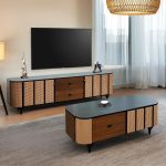 AYANA 180cm Rattan TV Cabinet - Image 2