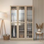 ROXANNE 3 Door Acrylic Panel Wardrobe-Oak