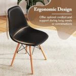 DORIS D79CM 4 Seater Round Dining Set-Black - Image 4