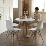 DORIS D79CM 4 Seater Round Dining Set-White - Image 2