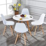 DORIS D79CM 4 Seater Round Dining Set-White - Image 13