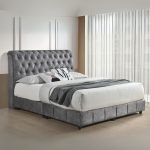 EDNA Queen & King Size Divan Bed Frame-2 Colors - Image 4