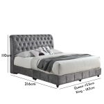 EDNA Queen & King Size Divan Bed Frame-2 Colors - Image 3