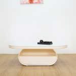 ELENA 130cm Sintered Stone Coffee Table-Cream - Image 5