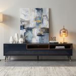 GLINDA 180cm High Gloss TV Cabinet-Black - Image 3