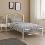 JADIS Single Size Metal Bed Frame-White