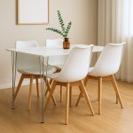 JAXONO 4 Seater Dining Set-White - Image 9