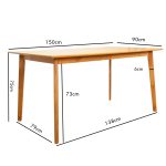 MIDNA 4 Seater Dining Set-Solid Seat - Image 3