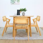 MIDNA 4 Seater Round Dining Set-Solid Seat - Image 5