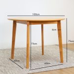 MIDNA Dia100cm Round Dining Table-Oak - Image 4
