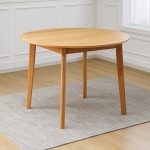 TRICIA 4 Seater Round Dining Set-Natural - Image 5