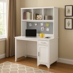 MILYA 120cm Study Desk With Hutch-White