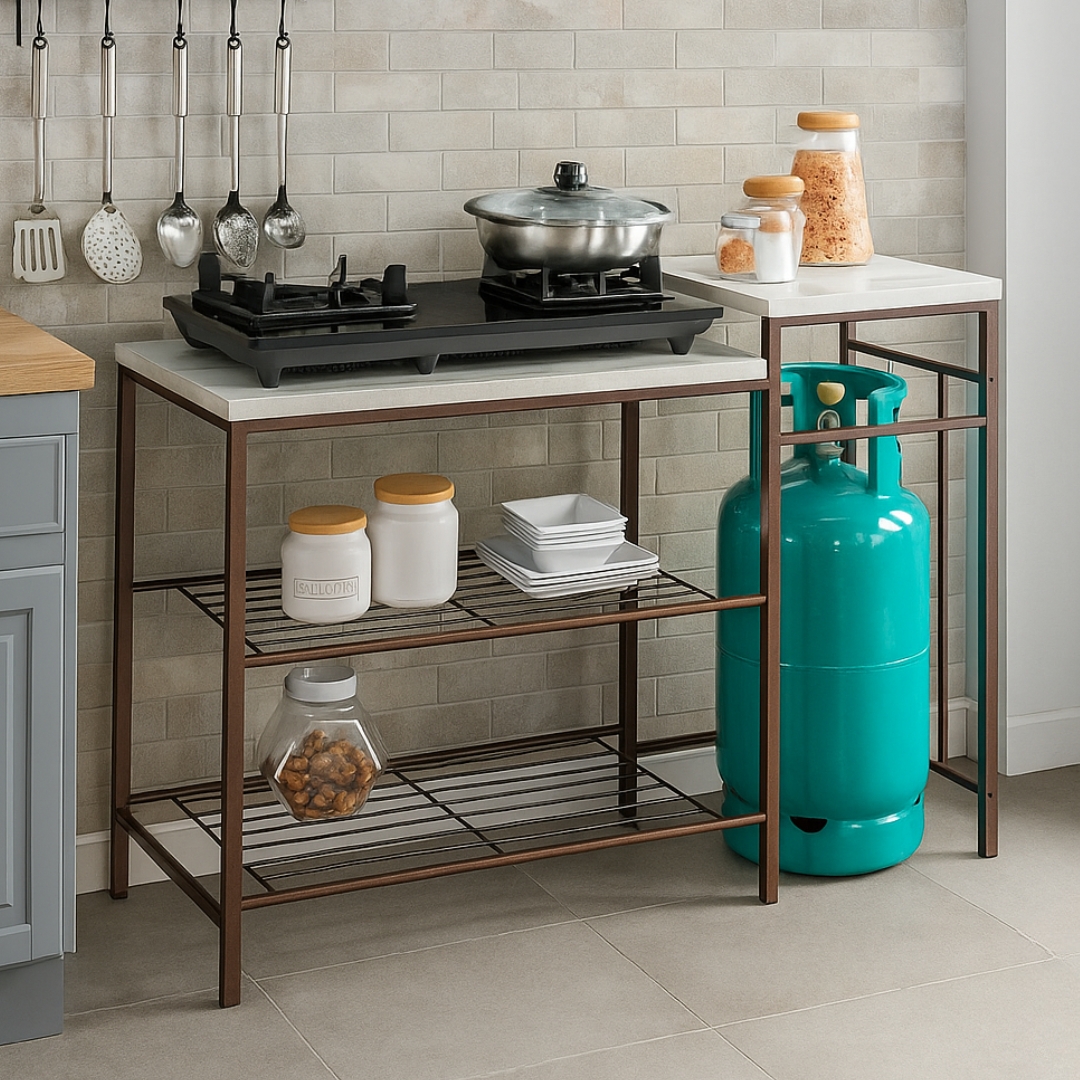 MK 5723 SIZE (2) MK 5726 Mosaic Top Kitchen Cooking Rack-Copper - Image 1