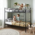 MOE Single Size Metal Bunk Bed Double Decker-Black