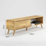 NODA 120cm Solid Wood TV Cabinet-Natural - Image 3