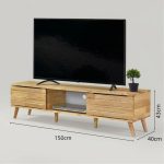 NODA 150cm Solid Wood TV Cabinet-Natural - Image 3