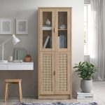 NOKA 4 Door Bookcase-Rattan Oak