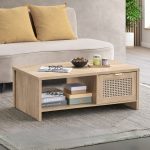 NOKA 100cm Coffee table-Rattan Oak