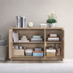 NOKA 120cm 3 Door Sideboard-Rattan Oak - Image 2