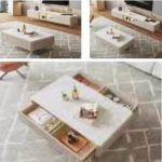 PEIGI 120cm Ceramic Top Flutter Coffee Table - Image 3