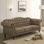 POLGARA 123 Seater Chesterfield Sofa-Brown - Image 7