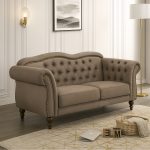 POLGARA 123 Seater Chesterfield Sofa-Brown - Image 6